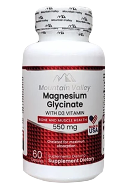 Glicinato de Magnesio 550mg -	Mountain Valley 60CAP