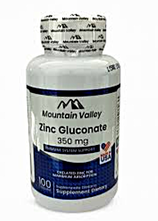 Zinc Gluconate 350mg Mountain Valley