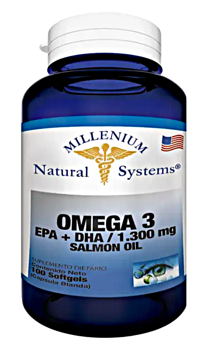 Omega-3 EPA + DHA (1 300 mg – Aceite de Salmón) – Natural Systems