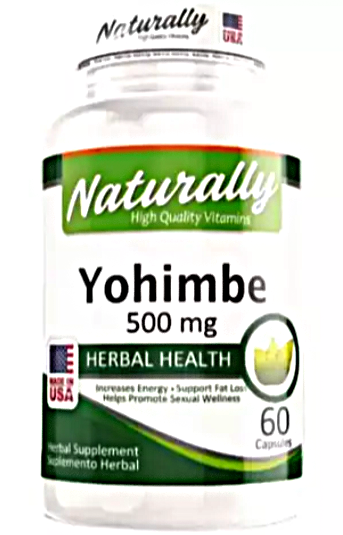 Yohimbe 500 mg – Naturally (60 cápsulas)