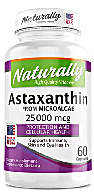 Astaxanthin 25 000 mcg – Naturally (60 cápsulas)