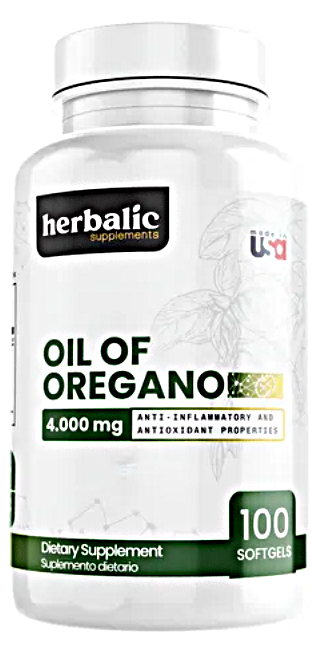 Aceite de Orégano 4 000 mg – Herbalic (100 cápsulas)