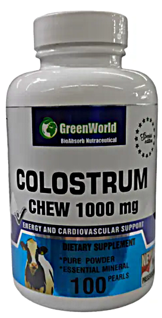 Colostrum Chew 1000 mg – GreenWorld (100 cápsulas)