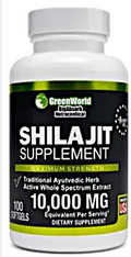 Shilajit 10.000 mg – GreenWorld (100 cápsulas)