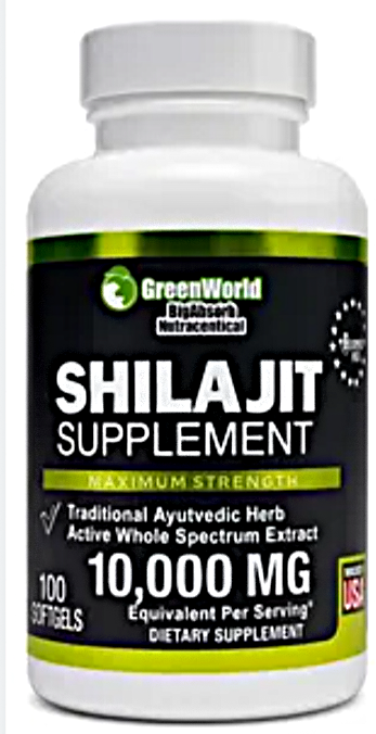 Shilajit 10.000 mg – GreenWorld (100 cápsulas)