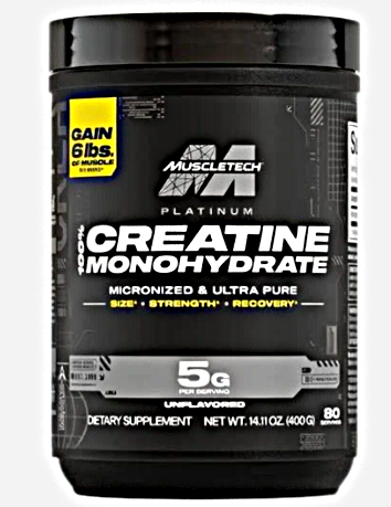 Creatina Platinum sin Sabor – MuscleTech (80 servicios)