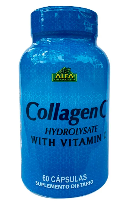 Colágeno + Vitamina C – Laboratorio Alfa (60 Cápsulas)